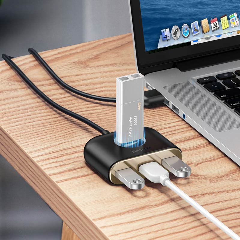 هاب 4 پورت USB 3.0 باسئوس Square Round CAHUB-AY01