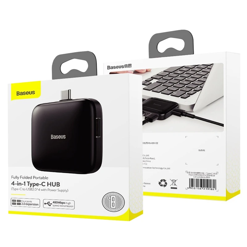 هاب 4 پورت Type-C باسئوس CAHUB-DW01
