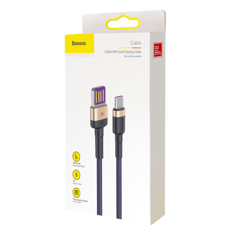 کابل تایپ سی فست شارژ Baseus CATKLF-P QC3 5A 1m