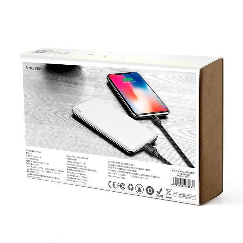 پاور بانک فست شارژ 10000 باسئوس Baseus Simbo PPALL-QB