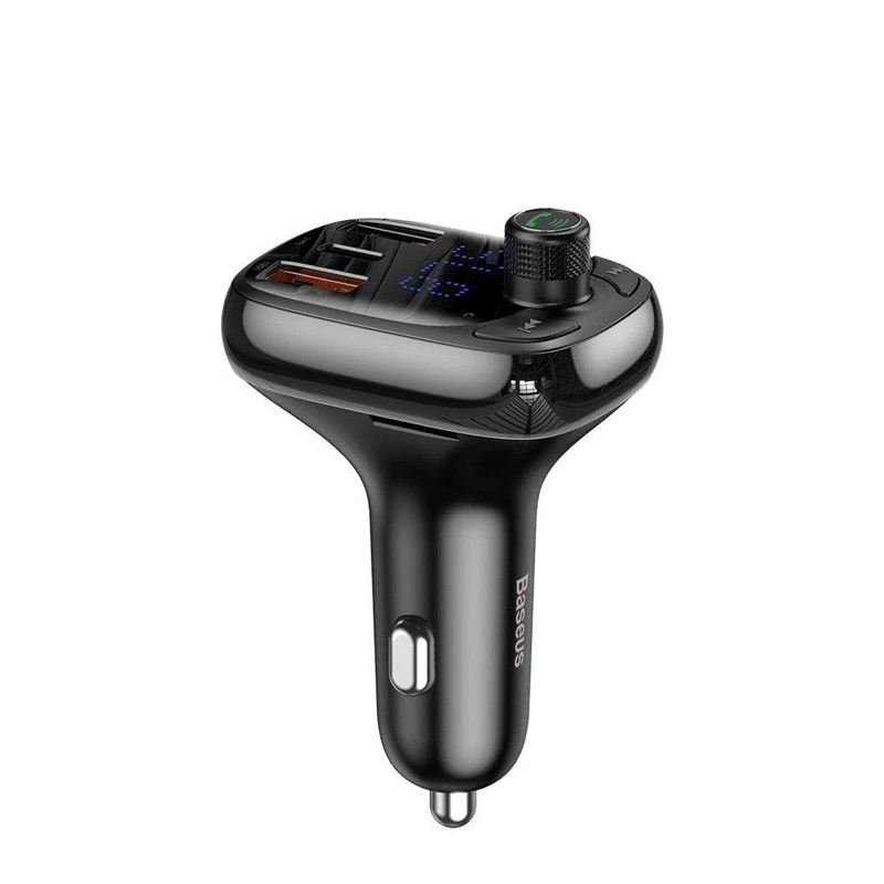 شارژر فندکی + FM Player بلوتوثی Baseus T-Typed QC4 CCTM-B01