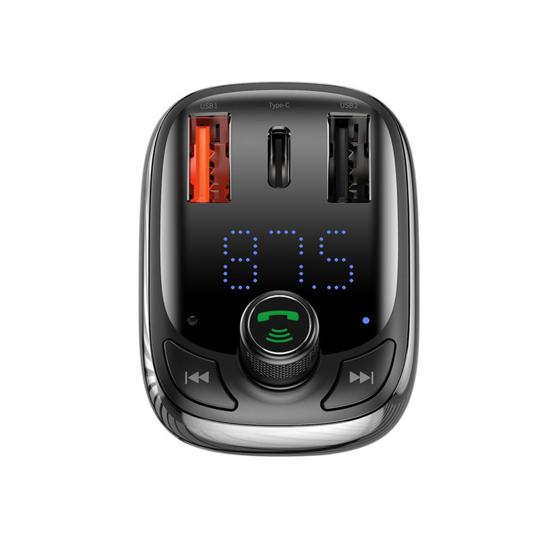 شارژر فندکی + FM Player بلوتوثی Baseus T-Typed QC4 CCTM-B01