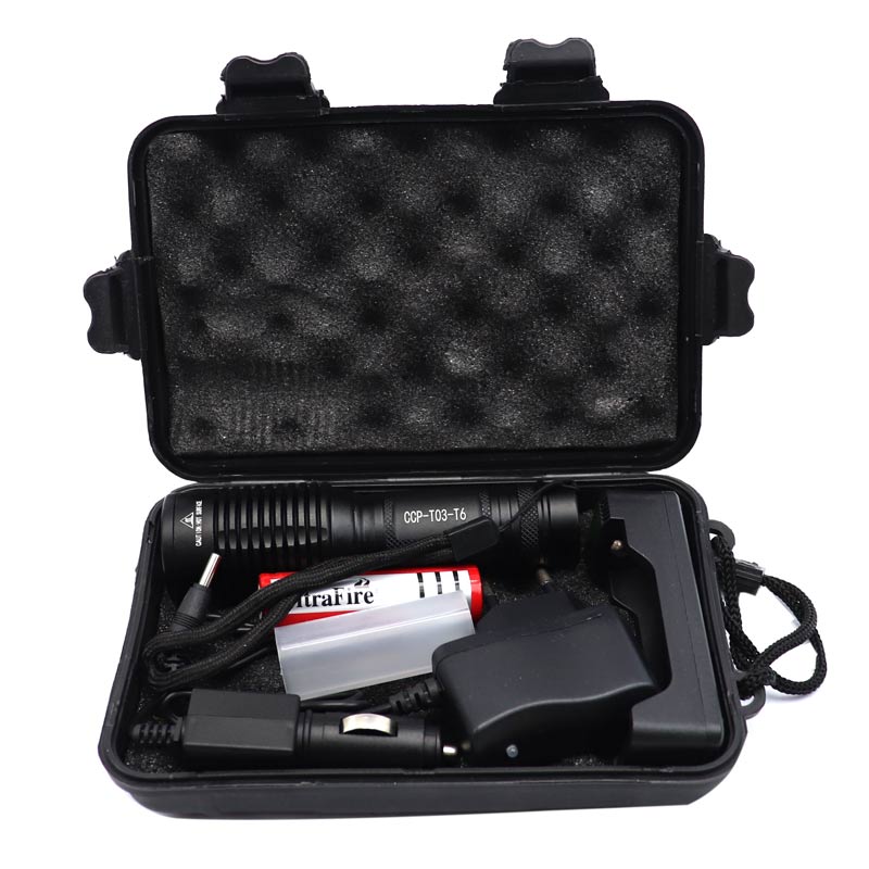 چراغ قوه پلیسی شارژی 2 حالته CCP-T03-T6
