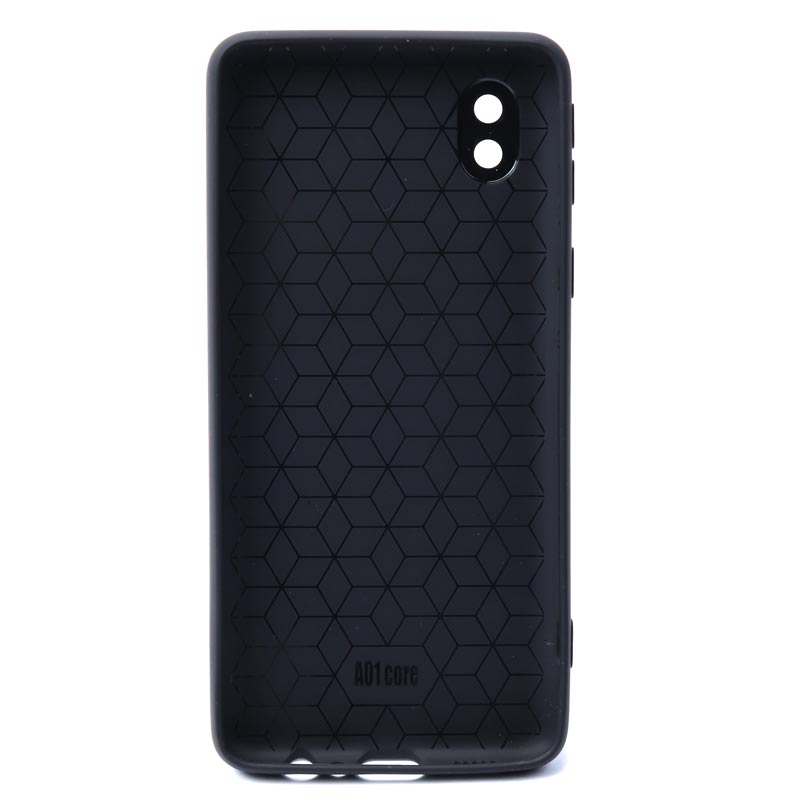 قاب ژله ای شطرنجی محافظ لنز دار Samsung A01 Core مشکی