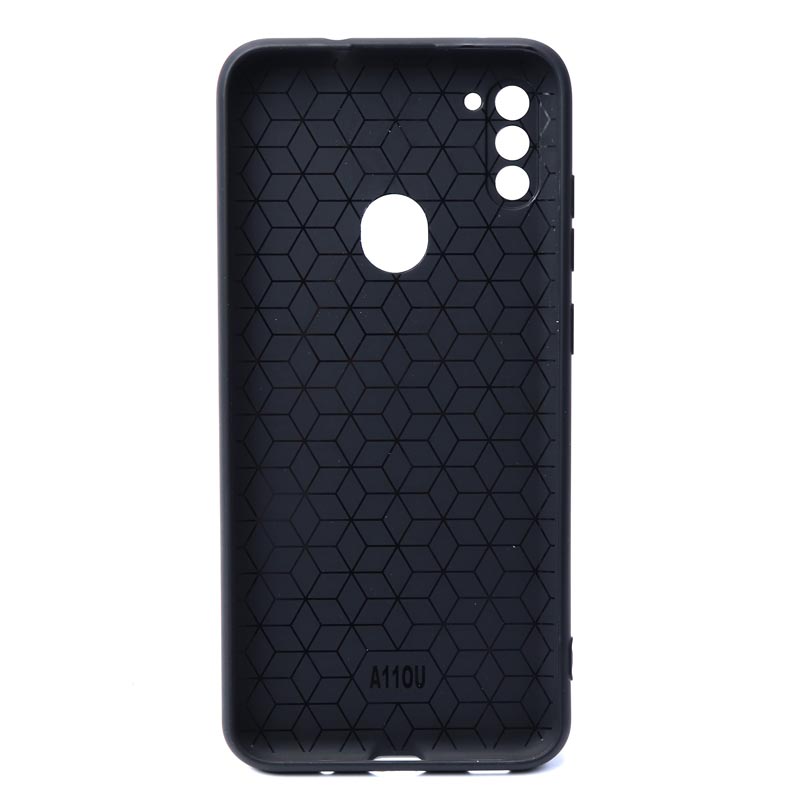 قاب ژله ای شطرنجی محافظ لنز دار Samsung A11 مشکی
