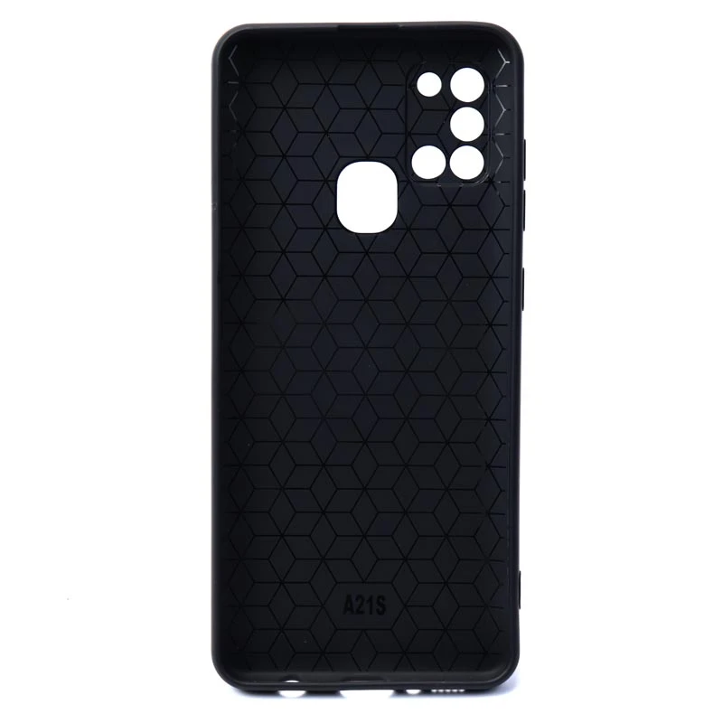 قاب ژله ای سامسونگ Galaxy A21s شطرنجی محافظ لنزدار مشکی