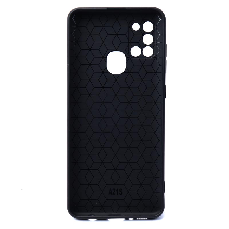 قاب ژله ای شطرنجی محافظ لنز دار Samsung A21s مشکی