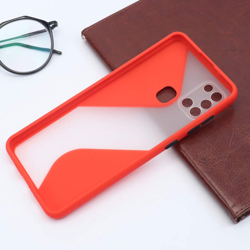 قاب PC سامسونگ Galaxy A21s طرح S پشت مات محافظ لنزدار