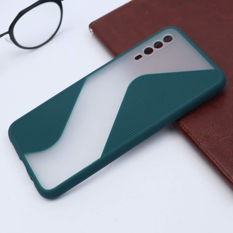 قاب PC سامسونگ Galaxy A30s / A50s طرح S پشت مات محافظ لنزدار