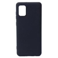قاب ژله ای شطرنجی محافظ لنز دار Samsung A31 مشکی