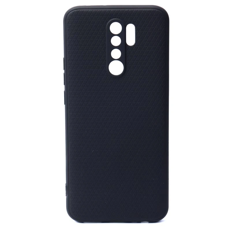 قاب ژله ای شیائومی Redmi 9 شطرنجی محافظ لنزدار مشکی
