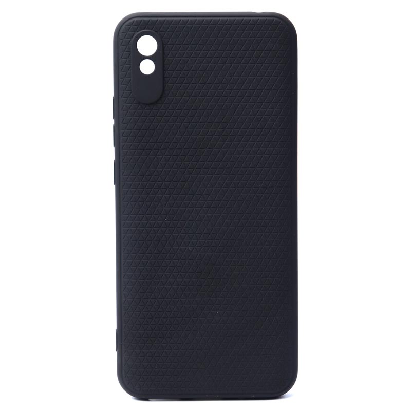 قاب ژله ای شطرنجی محافظ لنز دار Xiaomi Redmi 9A مشکی