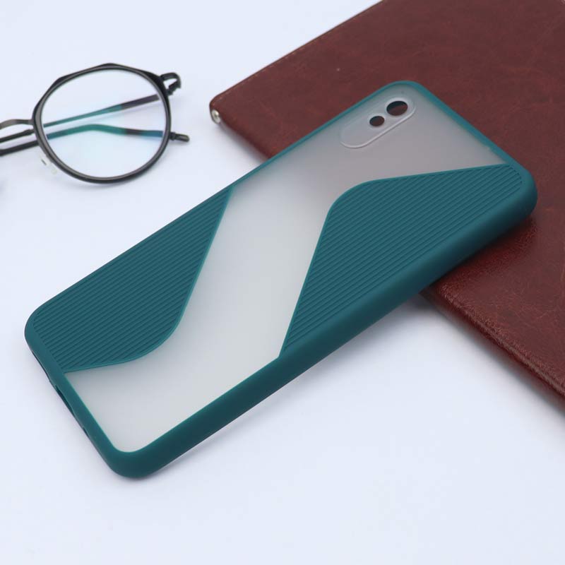 قاب PC شیائومی Redmi 9A طرح S پشت مات محافظ لنزدار
