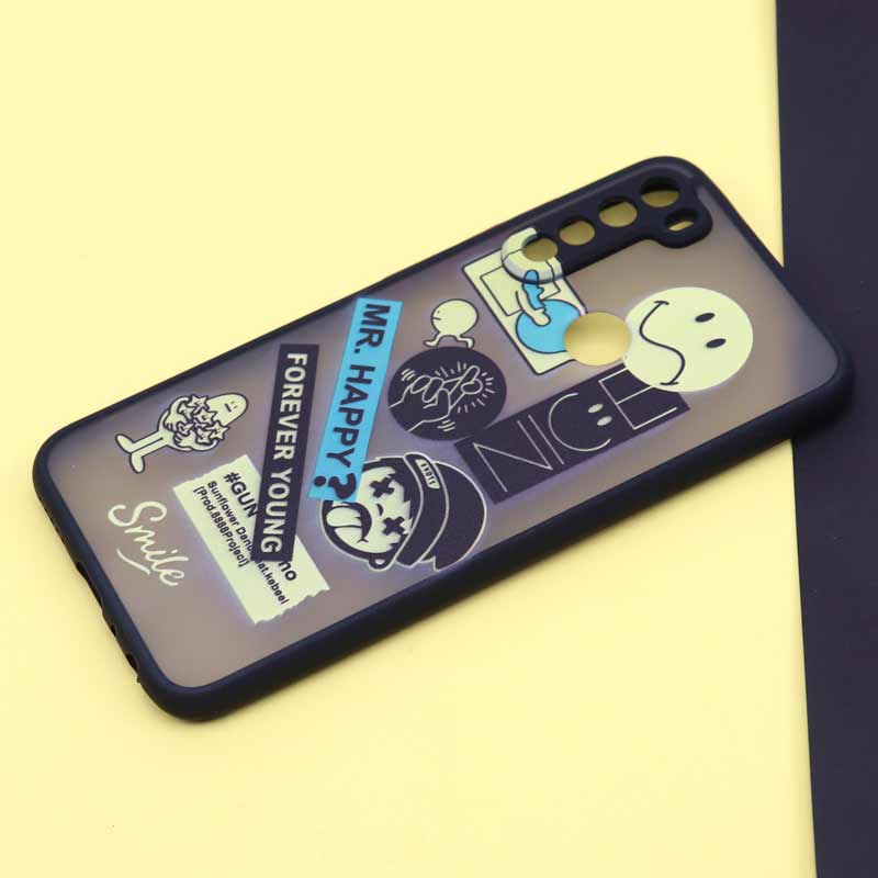 قاب PC مات طرحدار Xiaomi Redmi Note 8 کد4