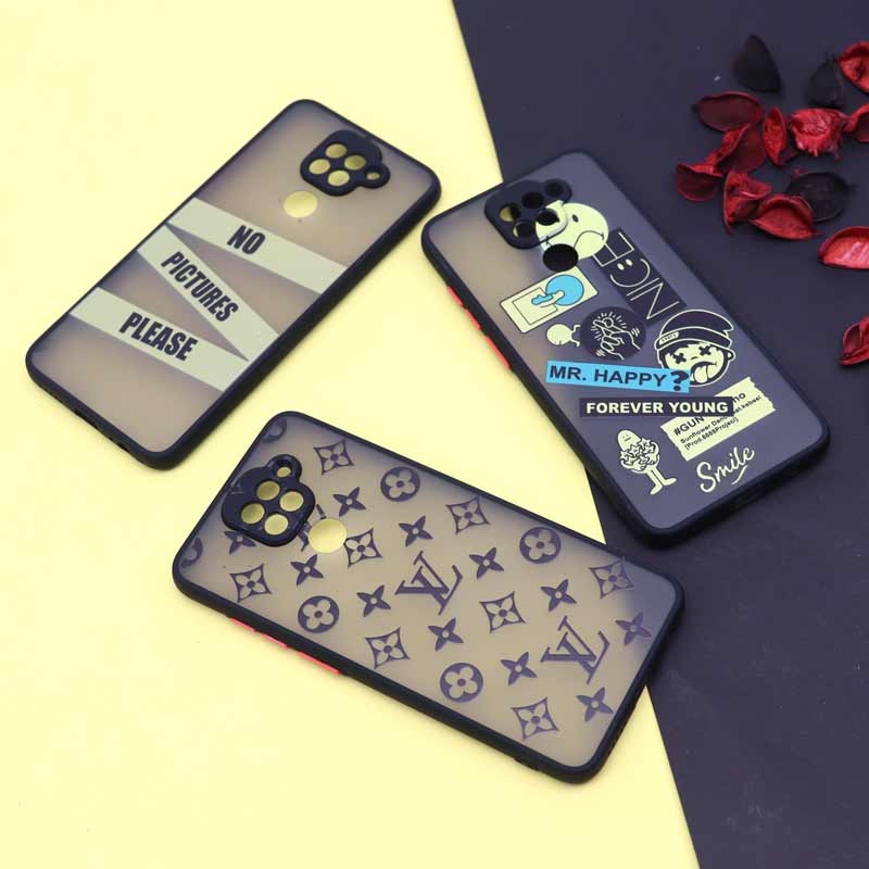 قاب PC مات طرحدار Xiaomi Redmi Note 9 کد1