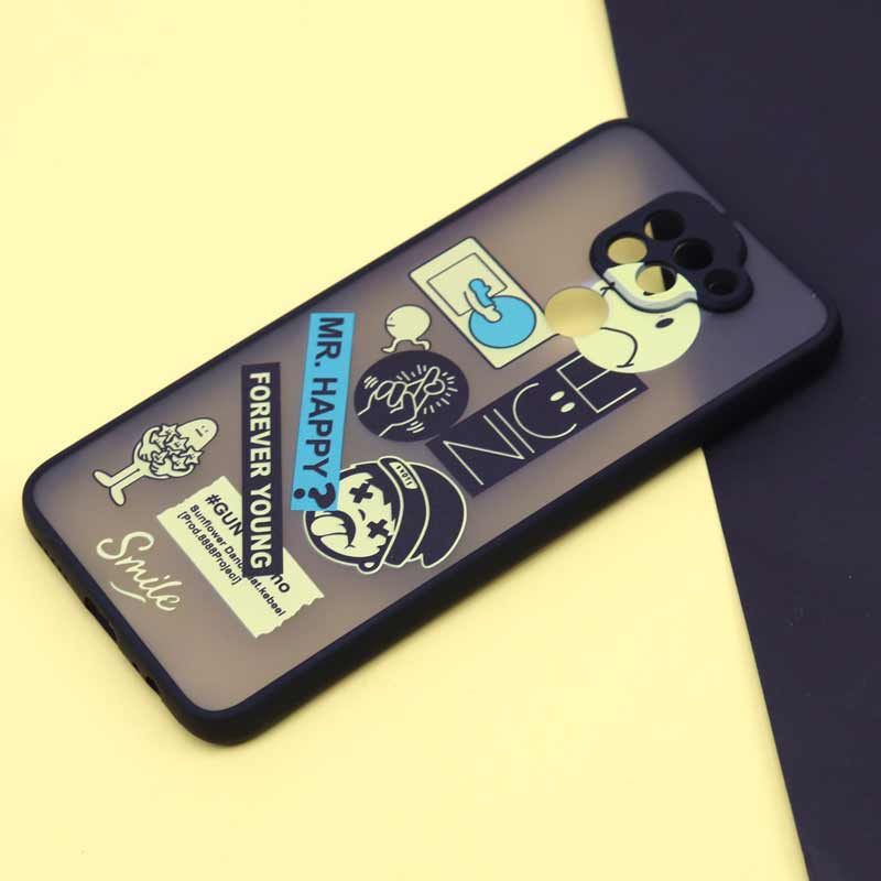 قاب PC مات طرحدار Xiaomi Redmi Note 9 کد4