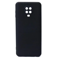 قاب ژله ای شطرنجی محافظ لنز دار Xiaomi Redmi Note 9 Pro مشکی