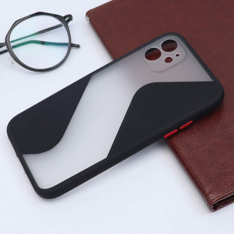 قاب PC آیفون iPhone 11 طرح S پشت مات محافظ لنزدار