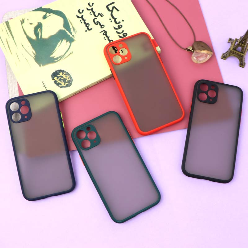 قاب PC مات محافظ لنز دار iPhone 11 Pro