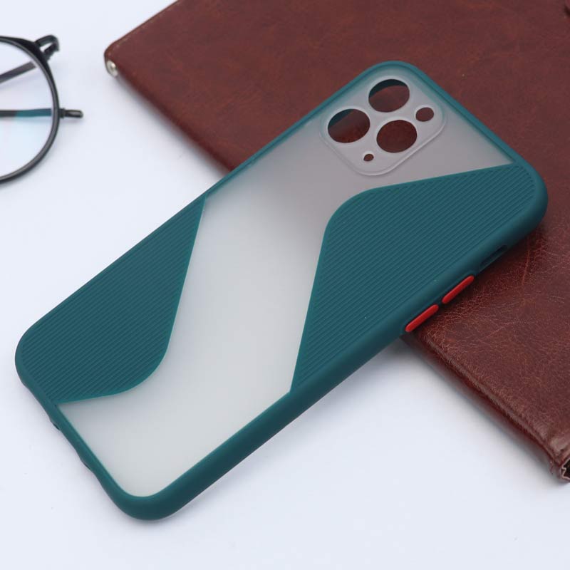 قاب PC آیفون iPhone 11 Pro طرح S پشت مات محافظ لنزدار