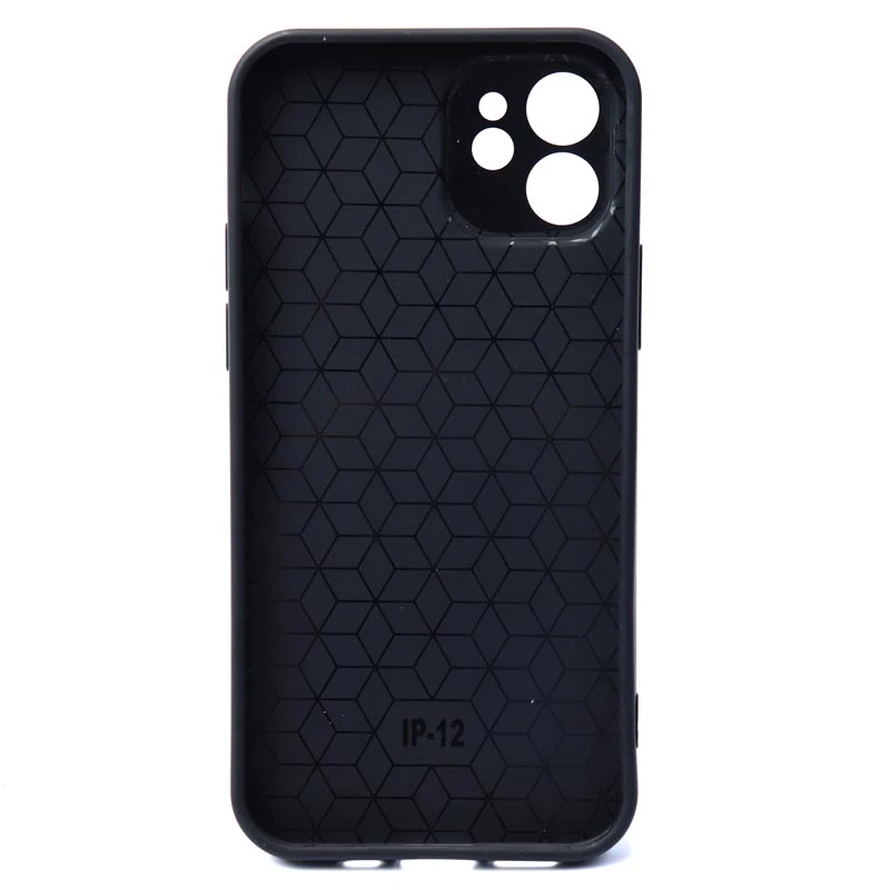 قاب ژله ای آیفون iPhone 12 شطرنجی محافظ لنزدار مشکی