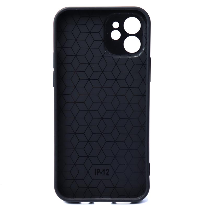 قاب ژله ای شطرنجی محافظ لنز دار iPhone 12 مشکی