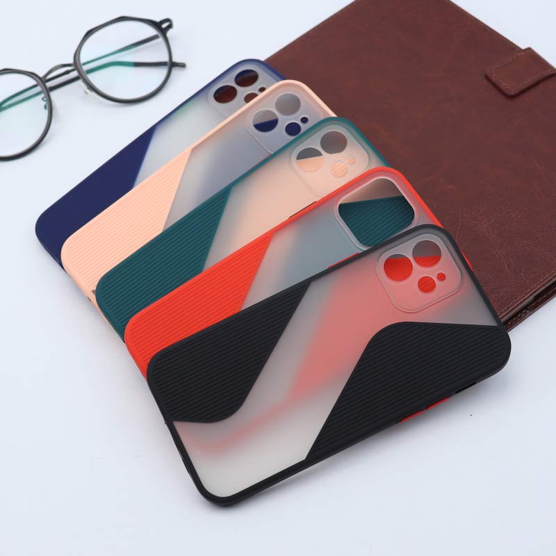 قاب PC آیفون iPhone 12 طرح S پشت مات محافظ لنزدار