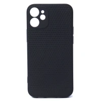 قاب ژله ای شطرنجی محافظ لنز دار iPhone 12 Mini مشکی