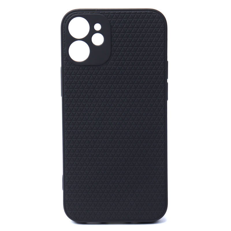 قاب ژله ای شطرنجی محافظ لنز دار iPhone 12 Mini مشکی