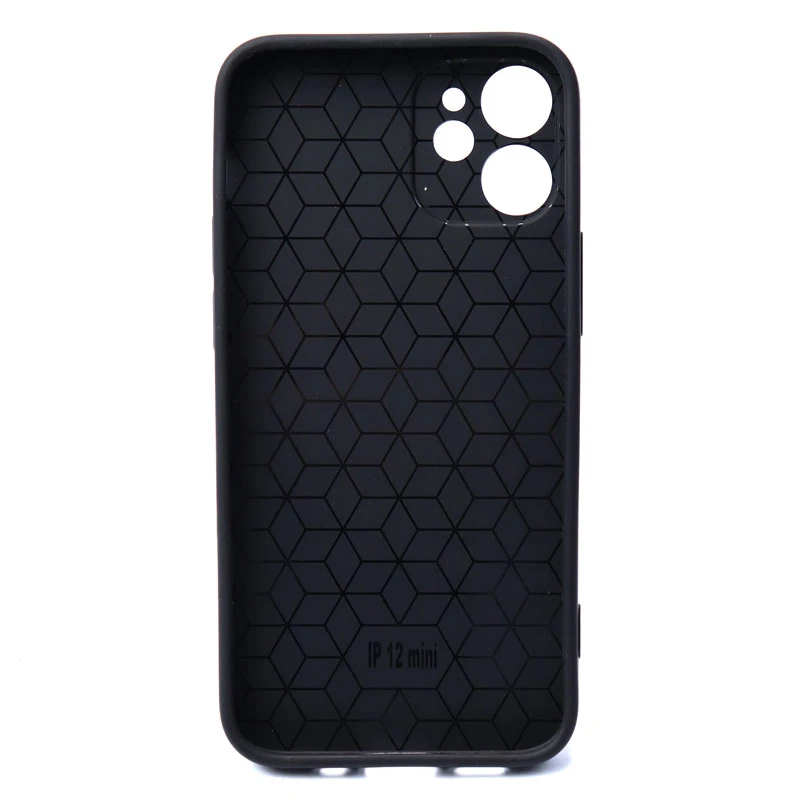 قاب ژله ای آیفون iPhone 12 Mini شطرنجی محافظ لنزدار مشکی