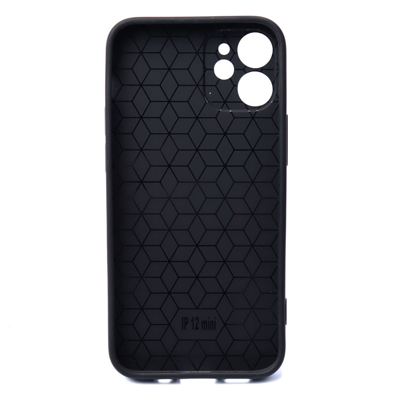 قاب ژله ای شطرنجی محافظ لنز دار iPhone 12 Mini مشکی