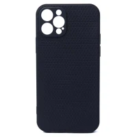 قاب ژله ای شطرنجی محافظ لنز دار iPhone 12 Pro مشکی