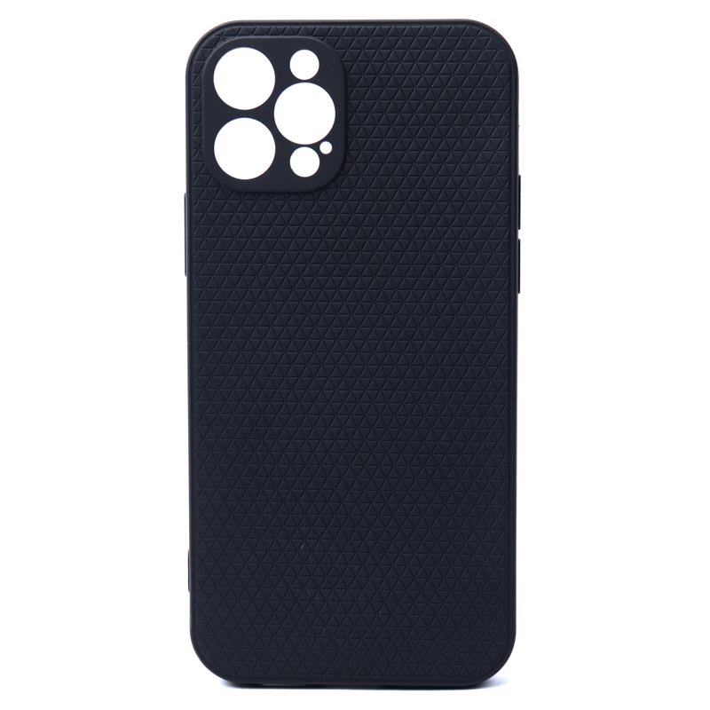 قاب ژله ای شطرنجی محافظ لنز دار iPhone 12 Pro مشکی