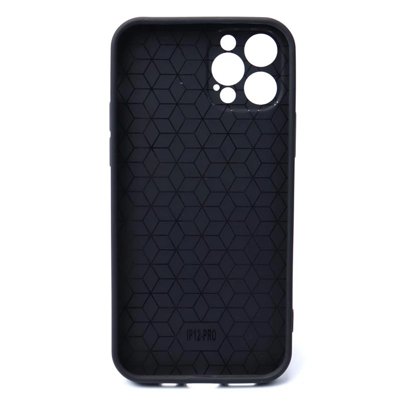 قاب ژله ای آیفون iPhone 12 Pro شطرنجی محافظ لنزدار مشکی