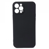 قاب ژله ای آیفون iPhone 12 Pro Max شطرنجی محافظ لنزدار مشکی