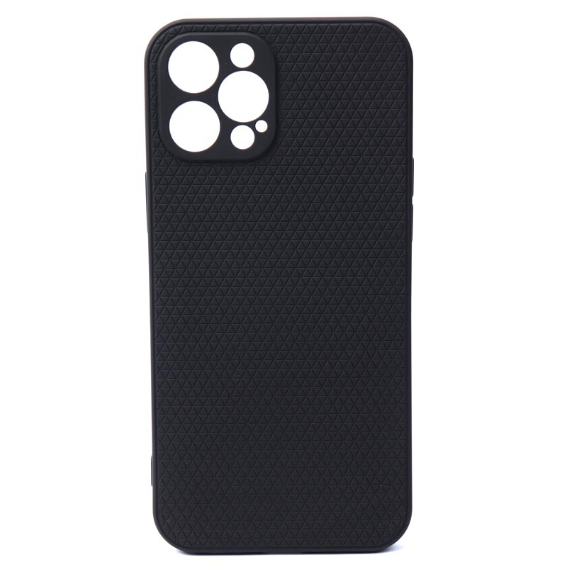 قاب ژله ای شطرنجی محافظ لنز دار iPhone 12 Pro Max مشکی