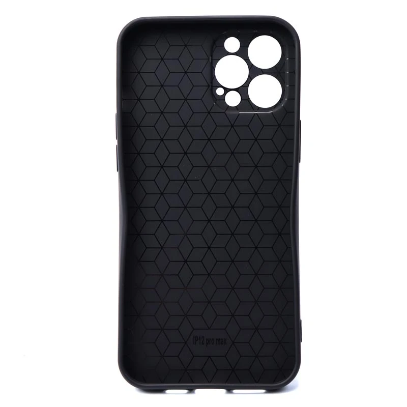 قاب ژله ای آیفون iPhone 12 Pro Max شطرنجی محافظ لنزدار مشکی