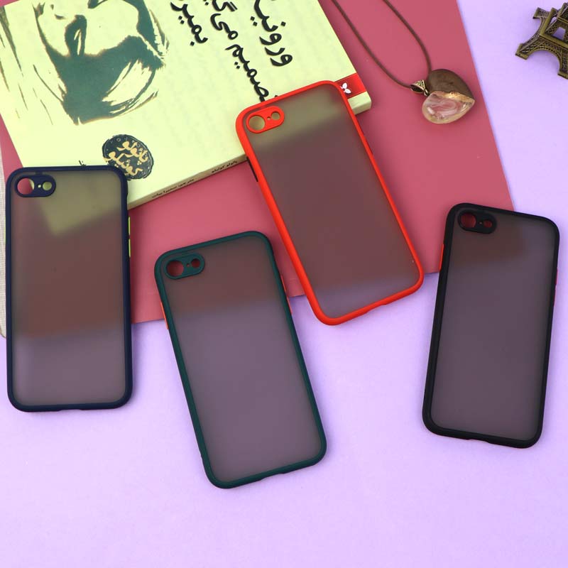 قاب PC مات محافظ لنز دار iPhone 7/8
