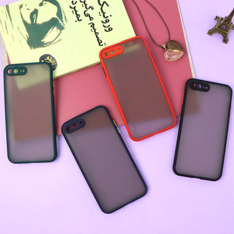 قاب PC مات محافظ لنز دار iPhone 7 Plus / 8 Plus