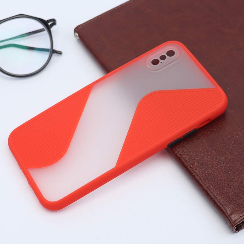 قاب PC آیفون iPhone X / XS طرح S پشت مات محافظ لنزدار