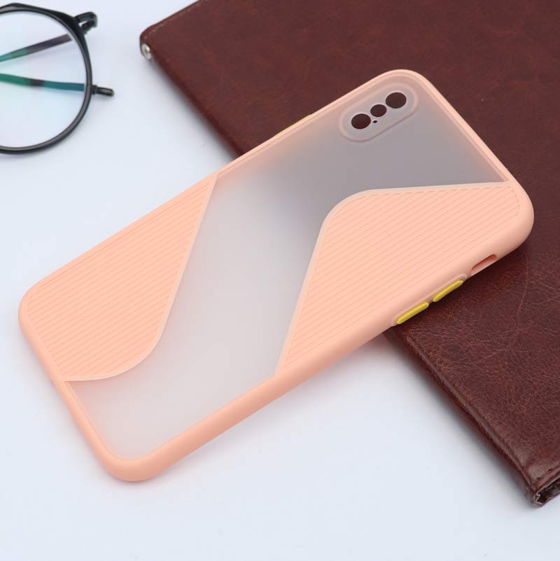 قاب PC آیفون iPhone X / XS طرح S پشت مات محافظ لنزدار