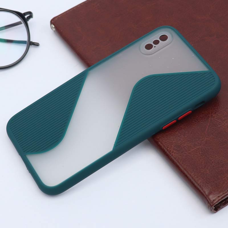 قاب PC آیفون iPhone X / XS طرح S پشت مات محافظ لنزدار