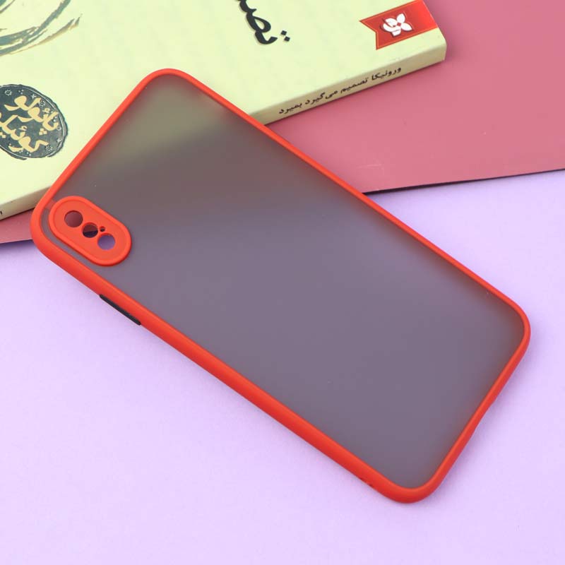 قاب PC مات محافظ لنز دار iPhone XS Max