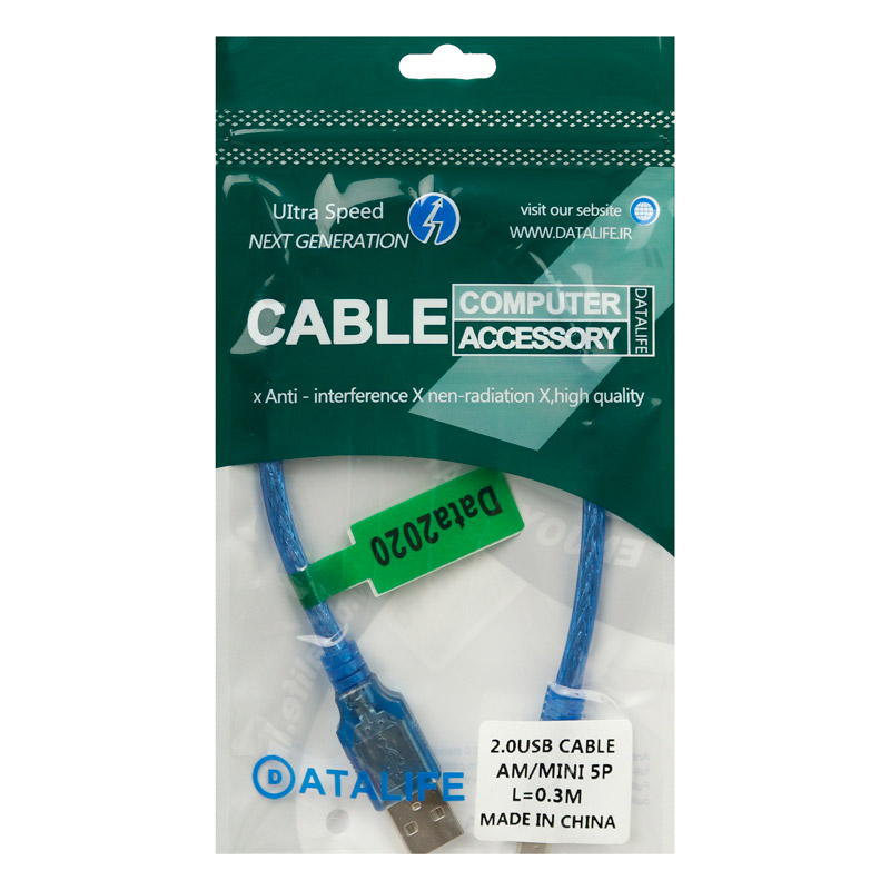 کابل مینی یو اس بی DataLife 30 cm
