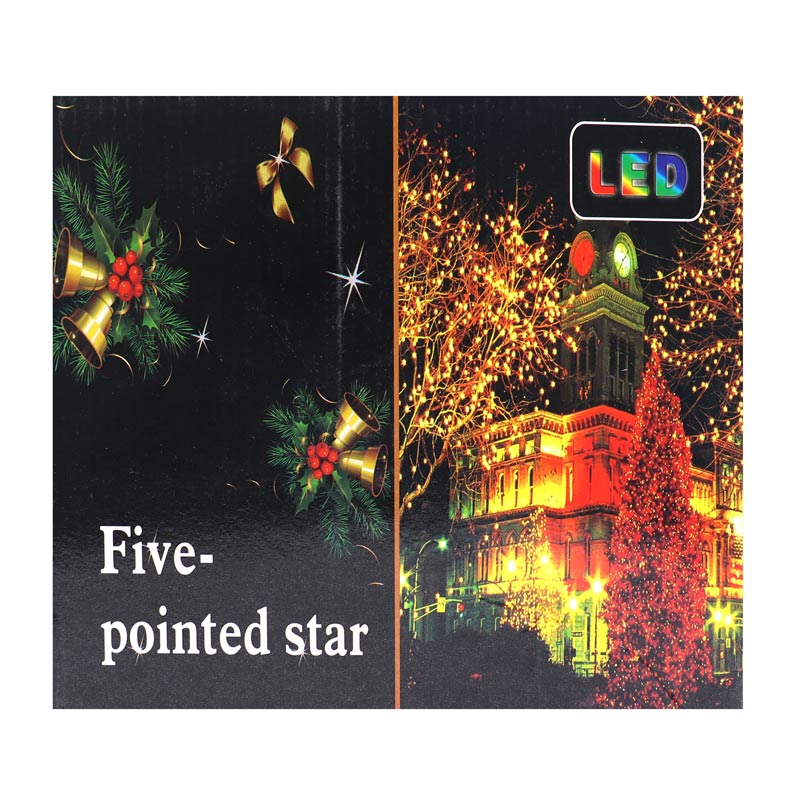 ریسه LED پرده ای طرح ماه و ستاره آفتابی Five Pointed Star