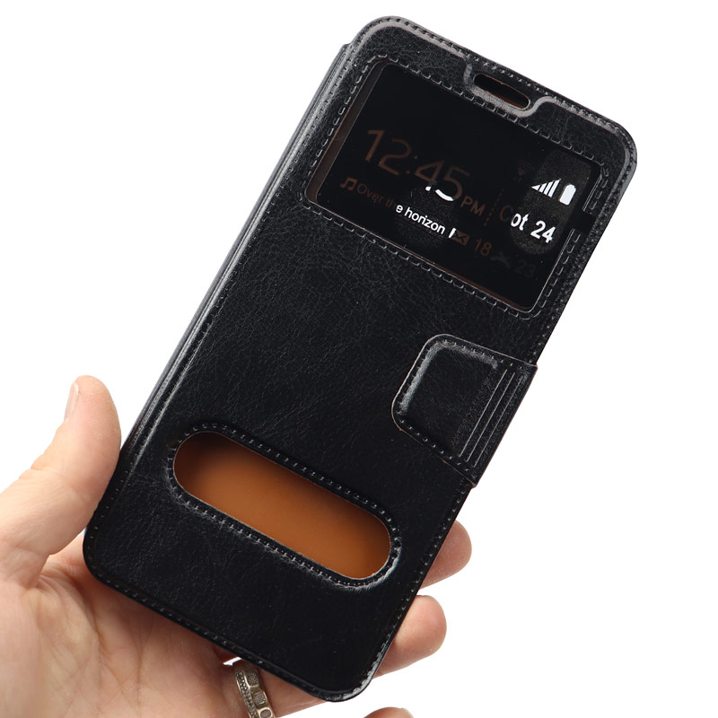 کیف کلاسوری چرمی Huawei Y6 2019 مشکی