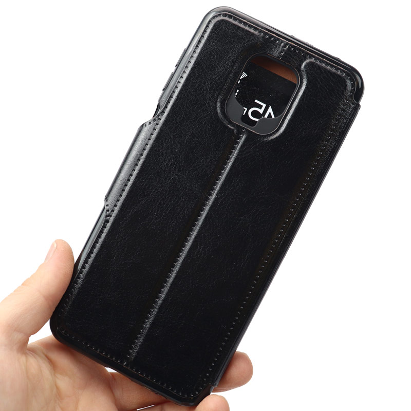 کیف کلاسوری چرمی Xiaomi Redmi Note 9S مشکی
