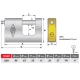 قفل کتابی پاترول روکشدار گیرا Gira900 90mm کد 039