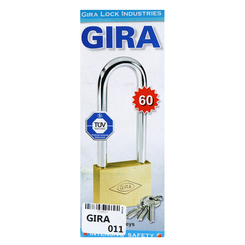 قفل آویز گیرا Gira60 60mm کد 011
