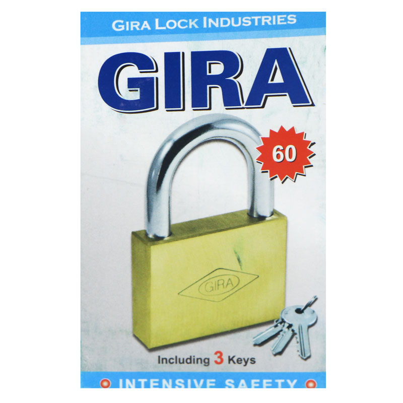 قفل آویز کوتاه گیرا Gira60 60mm کد 005